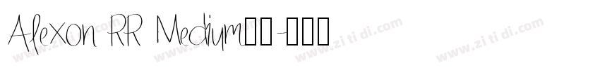 Alexon RR Medium下载字体转换
